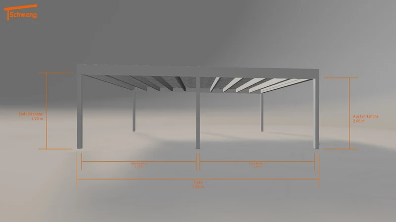 #DE Schweng Flachdachcarport C600+ (ID zb3gzv) #MTG