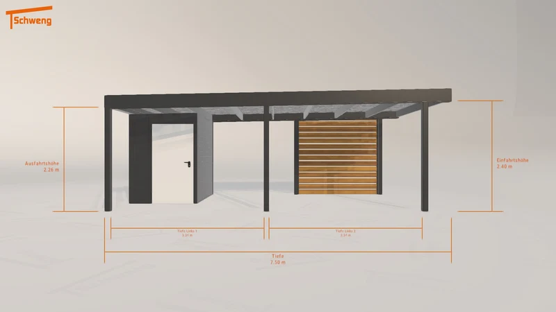#DE Schweng Flachdachcarport C600 (ID k2vqvp) #MTG