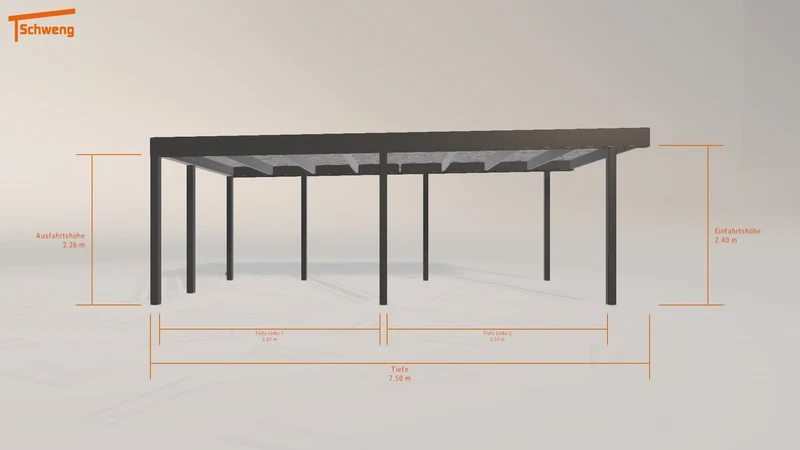 #DE Schweng Flachdachcarport C600 (ID bkdqdp)