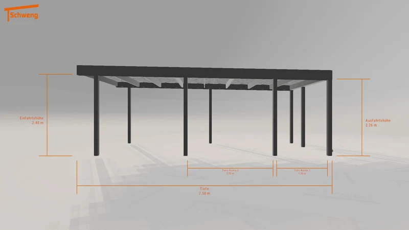 #DE Schweng Flachdachcarport C600 (ID bkdqdp)