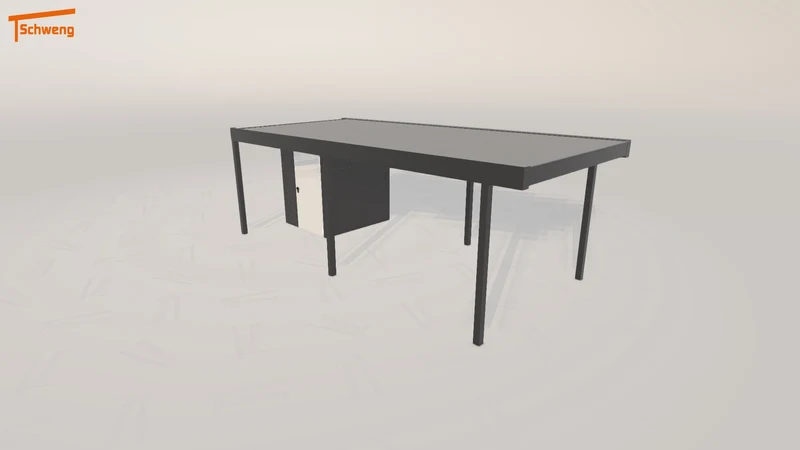 #DE Schweng Flachdachcarport C600 (ID mjvpvr)