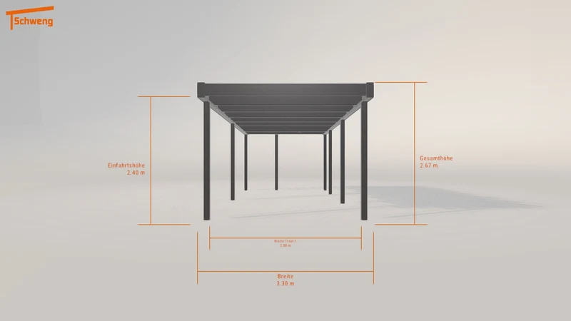 #DE Schweng Flachdachcarport C600 (ID zb353g) #MTG