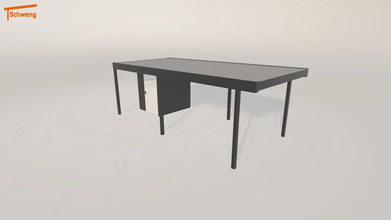 #DE Schweng Flachdachcarport C600 (ID jjgpgn)