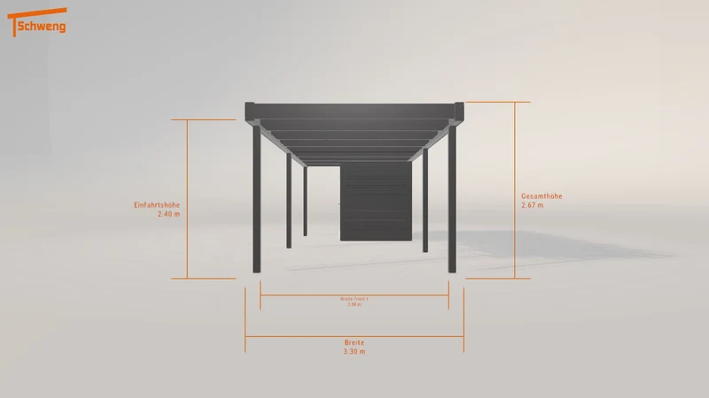 #DE Schweng Flachdachcarport C600 (ID jjgpgn)