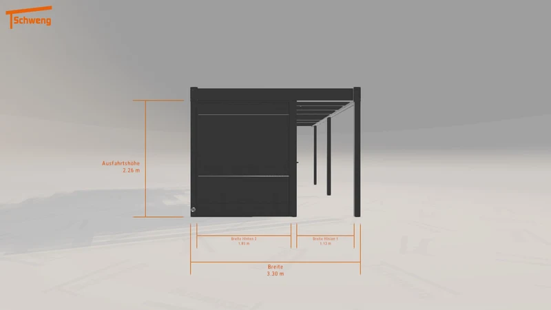 #DE Schweng Flachdachcarport C600 (ID jjgpgn)