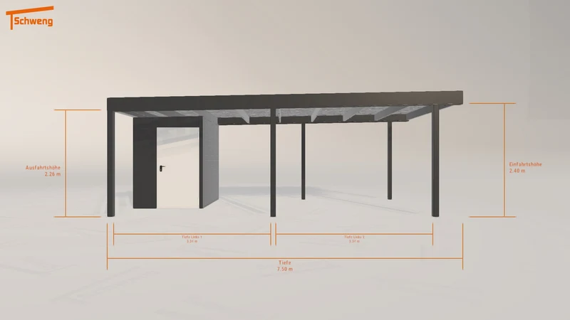 #DE Schweng Flachdachcarport C600 (ID jjgpgn)
