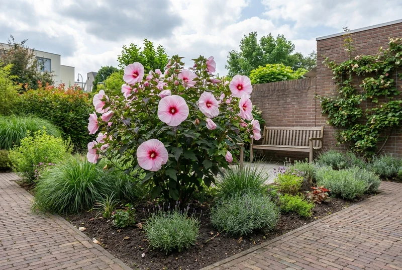Eibischstrauch (Hibiskus Carousel Pink Candy)