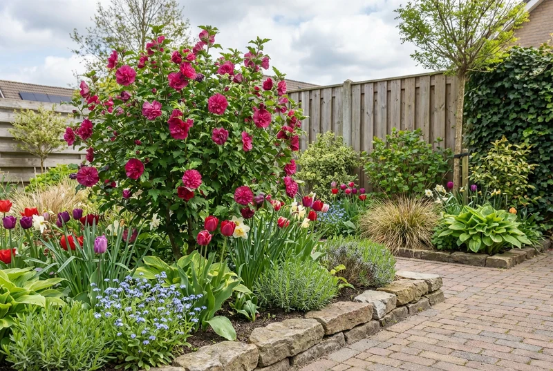 Althea-Strauch (Hibiscus syriacus 'Ruby Chiffon')