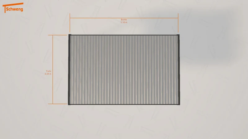 #DE Schweng Flachdachcarport C600 (ID 7729kz)