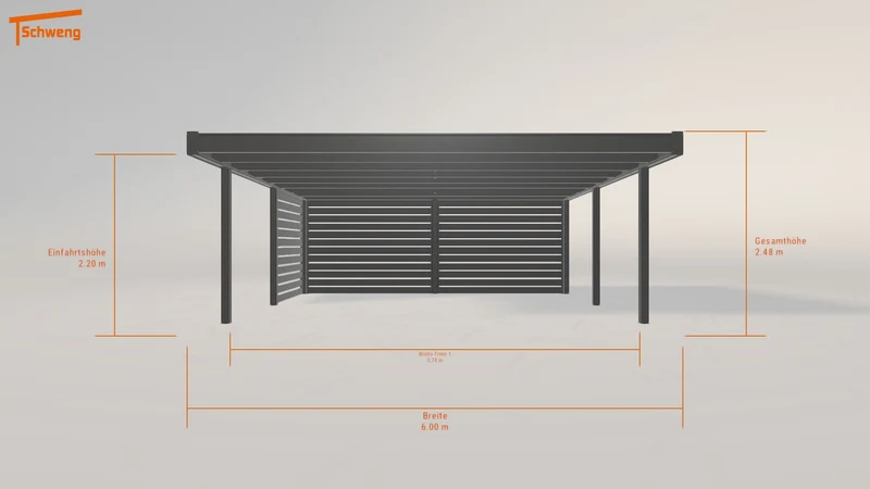 #DE Schweng Flachdachcarport C600+ (ID mjvr2w) #MTG