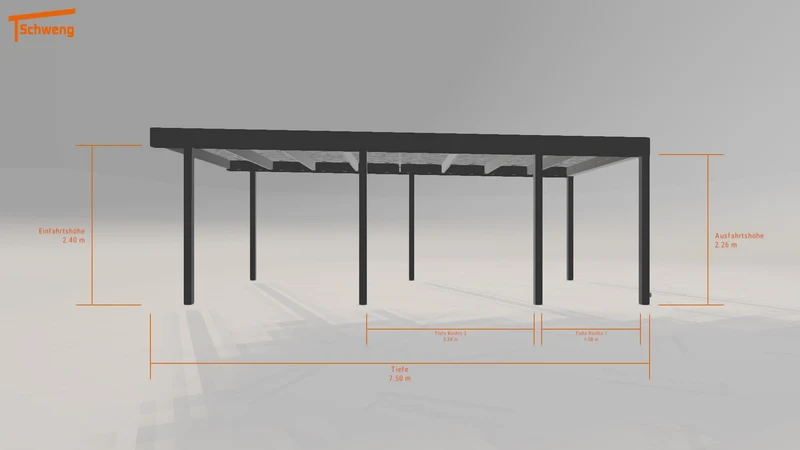 #DE Schweng Flachdachcarport C600 (ID dvdqd7) #MTG