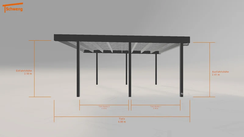 #AT Schweng Flachdachcarport C600 (ID x7zp83)