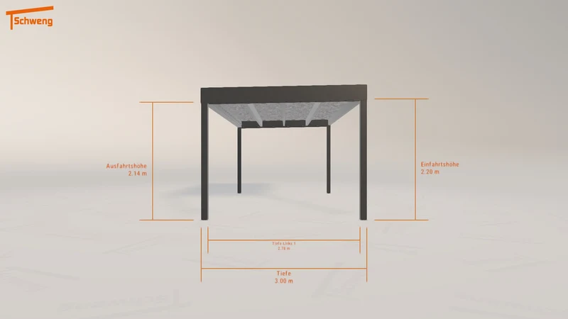 #DE Schweng Flachdachcarport C600+ (ID 33yy49) #MTG