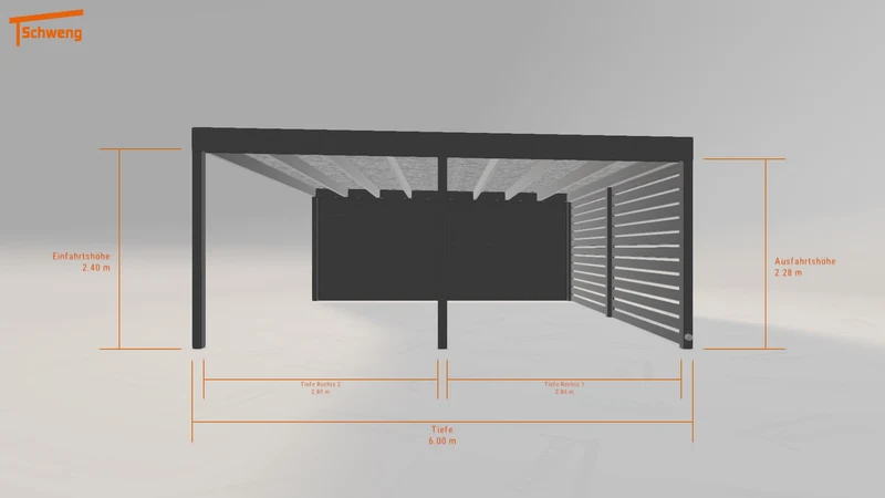 #DE Schweng Flachdachcarport C600+ (ID dvd8w3) #MTG