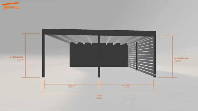 #DE Schweng Flachdachcarport C600+ (ID 33ykgg) #MTG