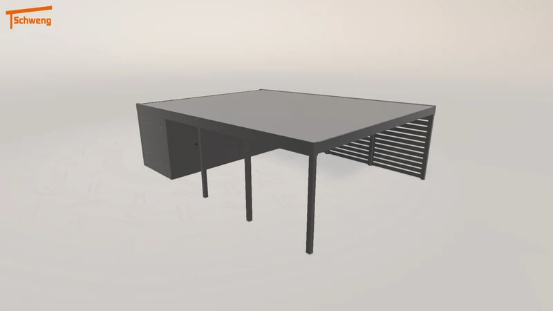 #DE Schweng Flachdachcarport C600+ (ID zb3j39) #MTG