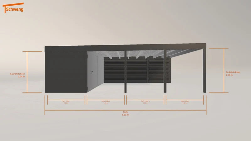 #DE Schweng Flachdachcarport C600+ (ID zb3j39) #MTG