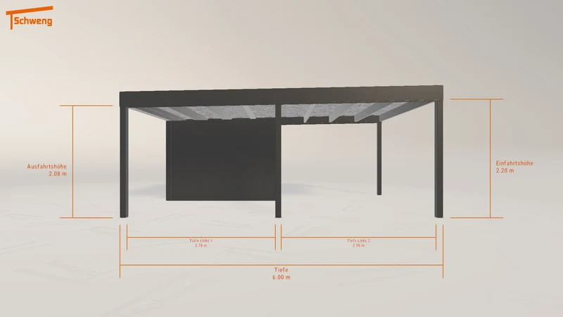 #DE Schweng Flachdachcarport C600 (ID 33y8jg) #MTG
