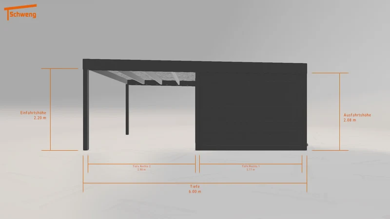 #DE Schweng Flachdachcarport C600 (ID 33y8jg) #MTG