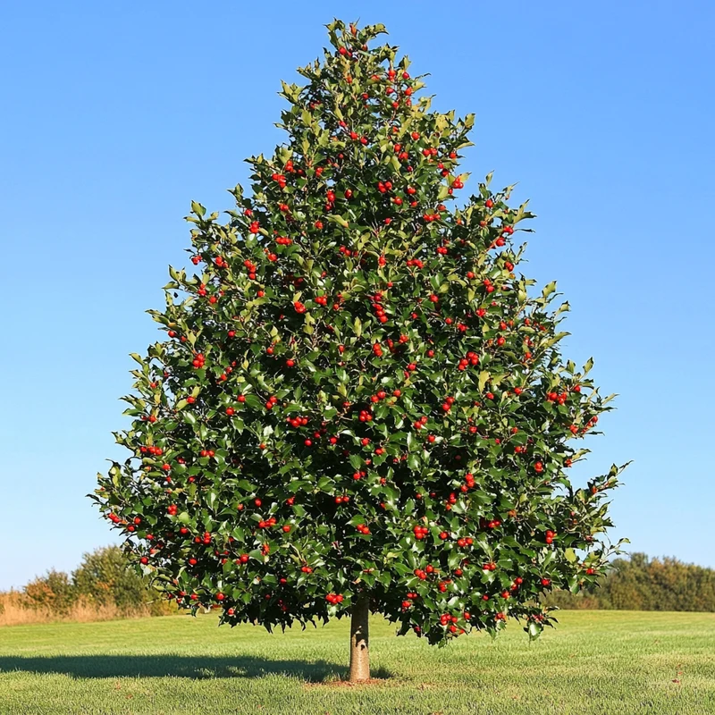 American Holly Seeds – Ilex opaca Evergreen Tree with Festive Red Berries