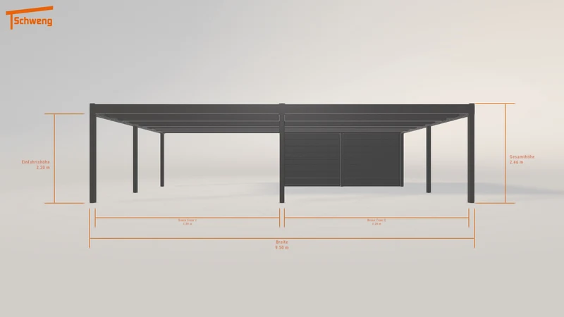 #DE Schweng Flachdachcarport C600 (ID ygzm58) #MTG