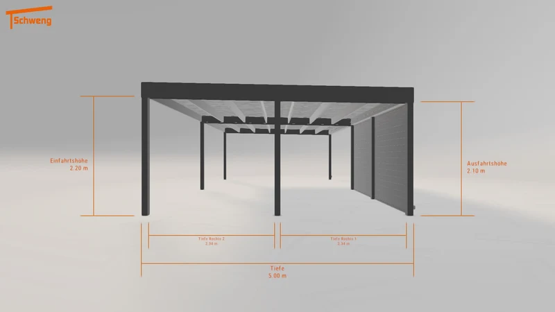 #DE Schweng Flachdachcarport C600 (ID ygzm58) #MTG