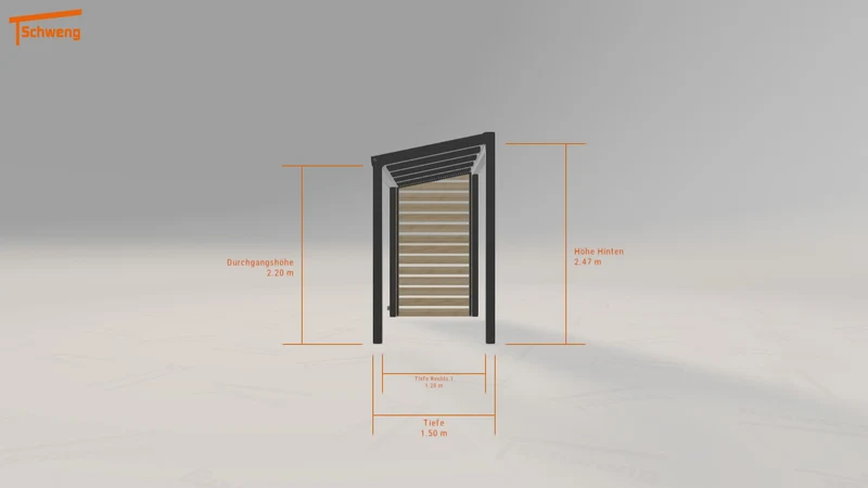 #DE Schweng Terrassenüberdachung S350 (ID 7723v8)