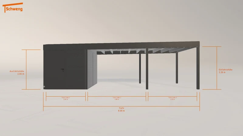 #DE Schweng Flachdachcarport C600+ (ID 85jyym) #MTG