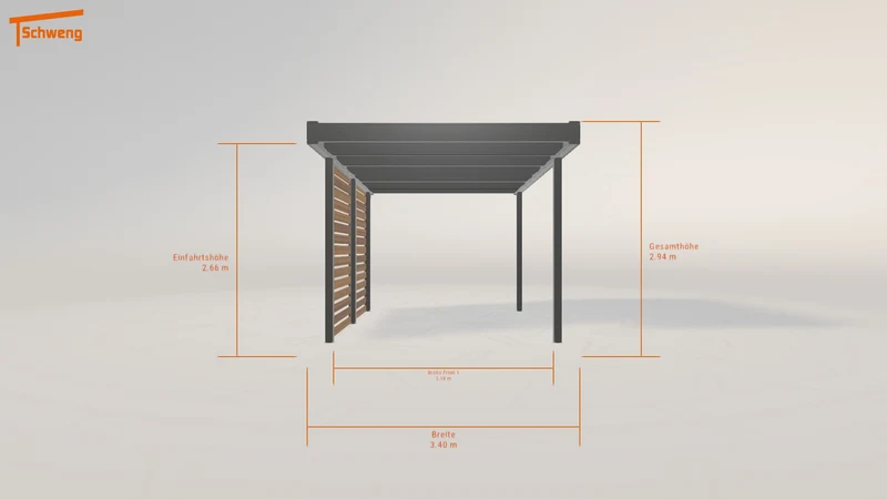 #DE Schweng Flachdachcarport C600 (ID dvd853)