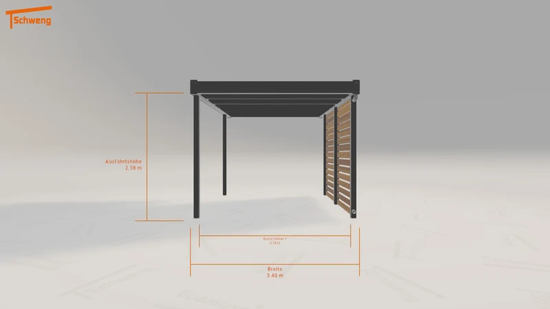 #DE Schweng Flachdachcarport C600 (ID dvd853)