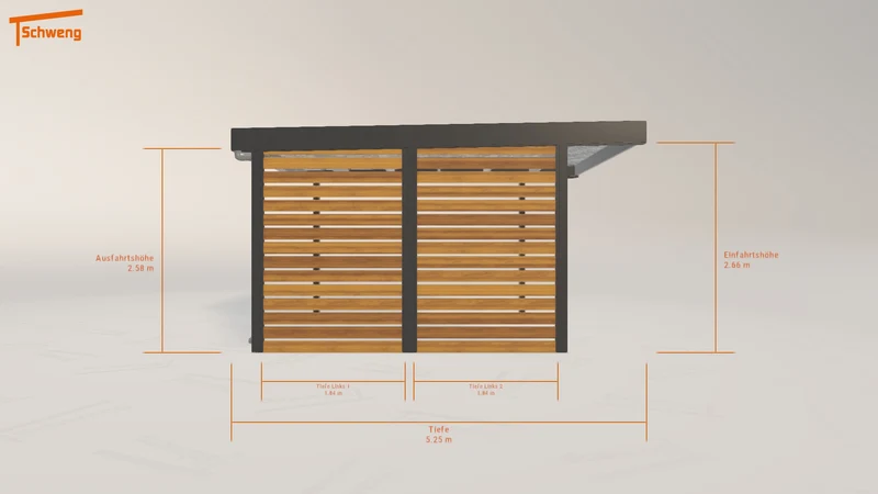 #DE Schweng Flachdachcarport C600 (ID dvd853)