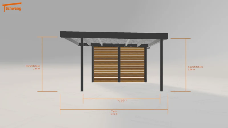 #DE Schweng Flachdachcarport C600 (ID dvd853)