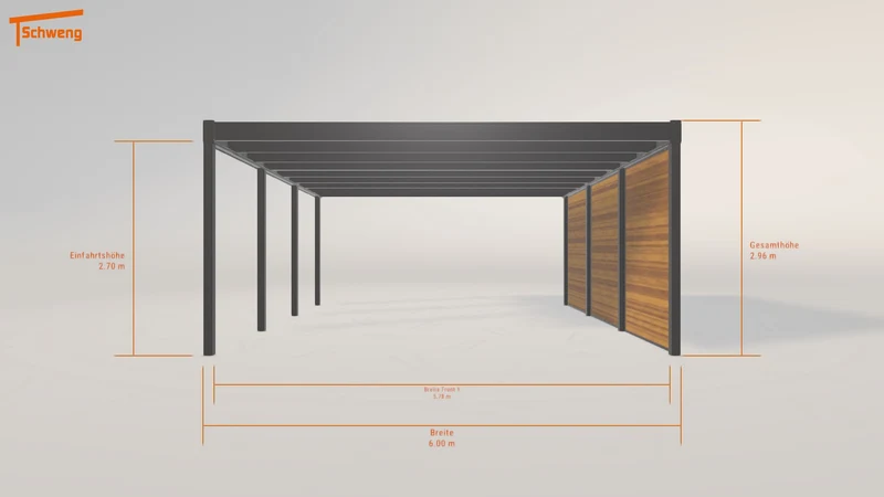 #DE Schweng Flachdachcarport C600+ (ID 85jrk2) #MTG