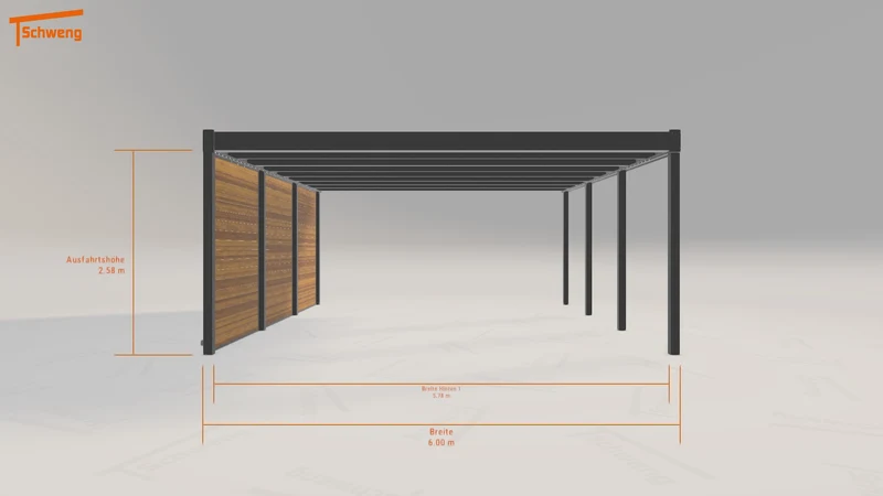 #DE Schweng Flachdachcarport C600+ (ID 85jrk2) #MTG