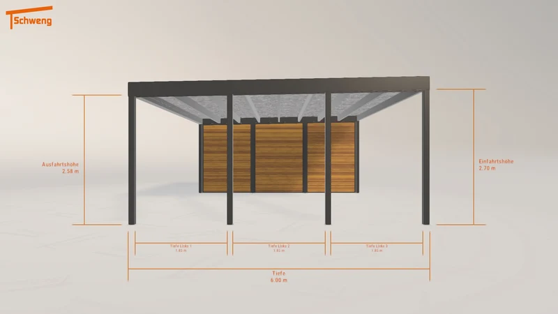 #DE Schweng Flachdachcarport C600+ (ID 85jrk2) #MTG