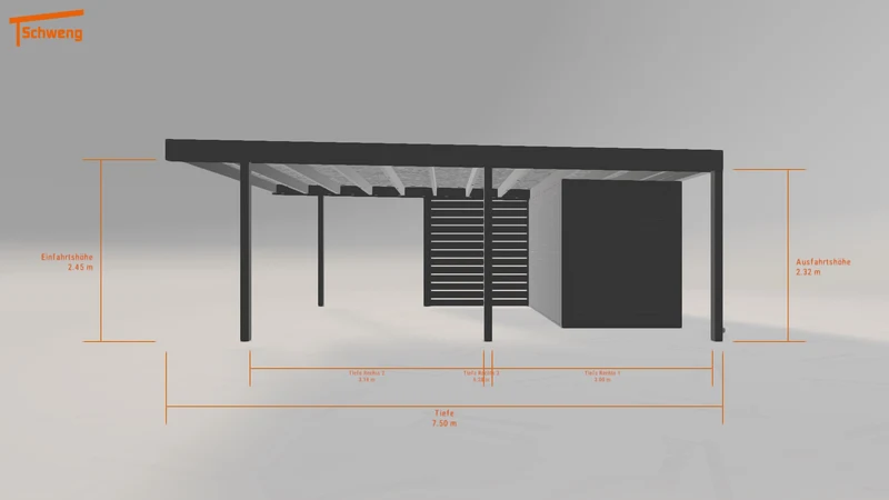 #DE Schweng Flachdachcarport C600+ (ID zb3kpz) #MTG