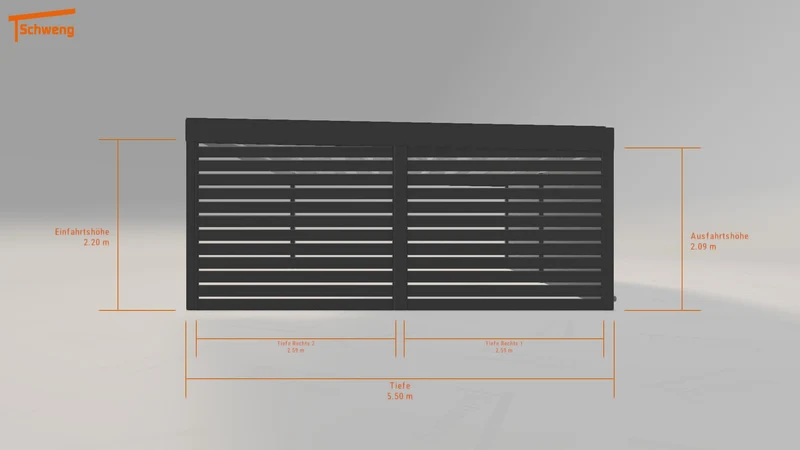 #DE Schweng Flachdachcarport C600+ (ID pbvp83) #MTG