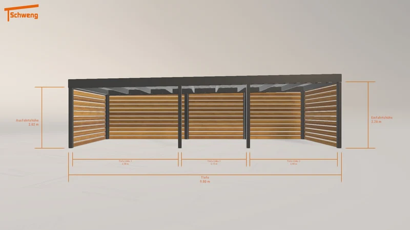 #DE Schweng Flachdachcarport C600 (ID dvdnqy)