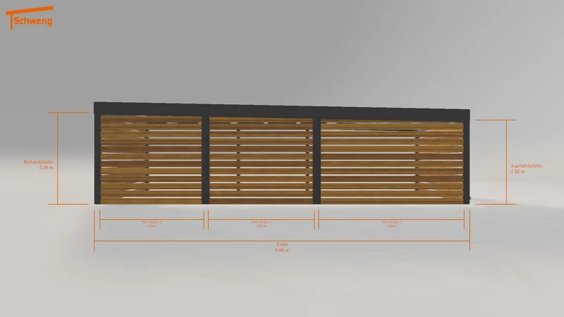 #DE Schweng Flachdachcarport C600 (ID dvdnqy)