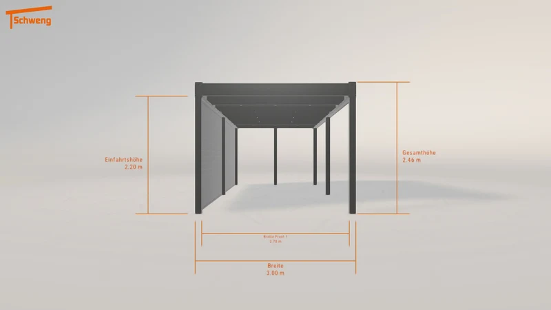 #DE Schweng Flachdachcarport C600 (ID qd99rk) #MTG