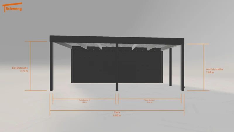 #DE Schweng Flachdachcarport C600 (ID qd99rk) #MTG