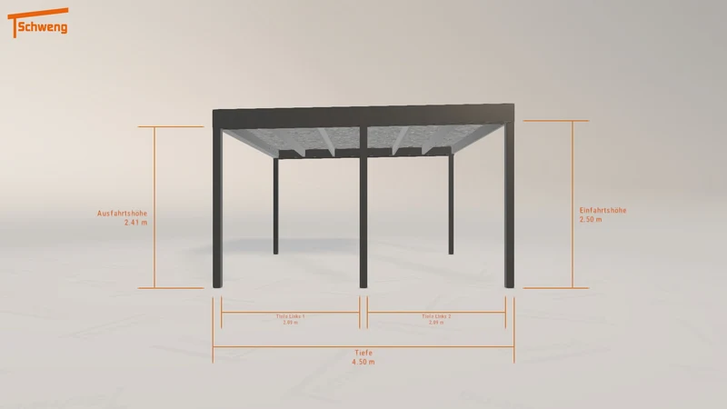 #AT Schweng Flachdachcarport C600 (ID n5vndw)