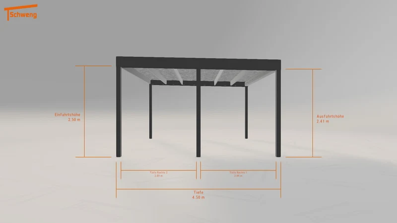 #AT Schweng Flachdachcarport C600 (ID n5vndw)