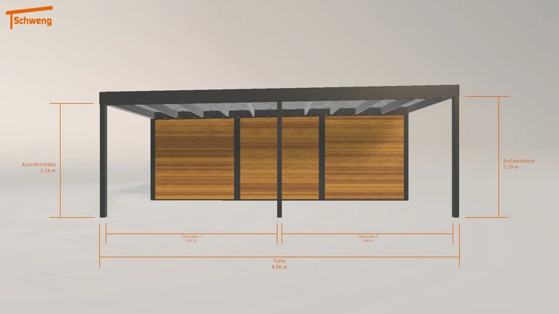 #DE Schweng Flachdachcarport C600 (ID k2vv4m) #MTG
