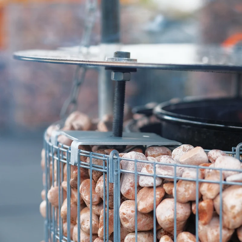 bellissa Sole Grillring Grillplatte Feuerplatte für Grillrost & Feuerschale rund Antihaft Funktion
