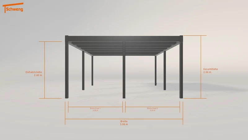 #DE Schweng Flachdachcarport C600 (ID bkdrjm)