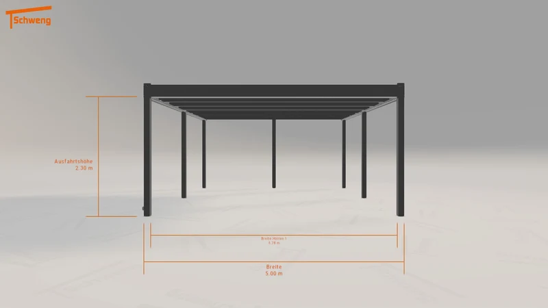 #DE Schweng Flachdachcarport C600 (ID bkdrjm)