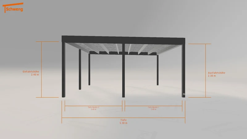 #DE Schweng Flachdachcarport C600 (ID bkdrjm)