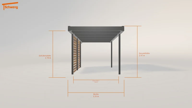 #DE Schweng Flachdachcarport C600 (ID 85jvd5)