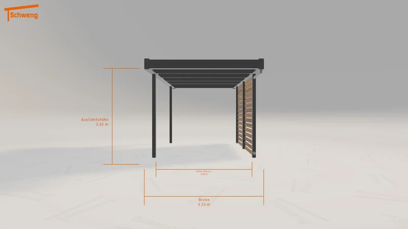 #DE Schweng Flachdachcarport C600 (ID 85jvd5)
